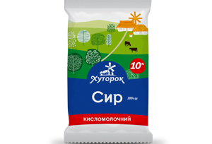 Сир кисломолочний Хуторок 10%, 200г